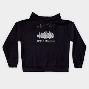 I love it there Wisconsin gift Madison skyline Green Bay, Eau Claire Janesville graphic tee Kids Hoodie